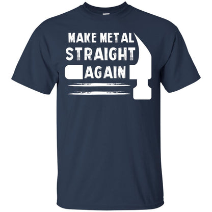 Make Metal Straight Again Mechanic T-shirt Navy