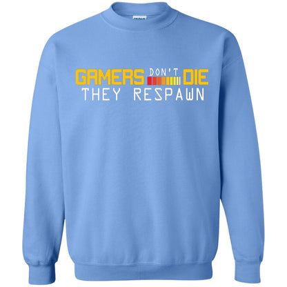 Gamers Don’t Die They Respawn Best T-shirt For Gamer Carolina Blue
