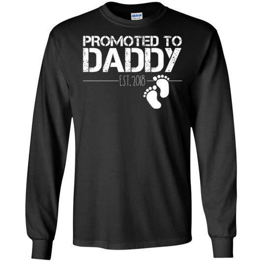 Daddy T-shirt Promoted To Daddy Est 2018 Black