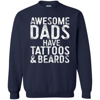 Daddy T-shirt Awesome Dads Have Tattoos And Beards Navy