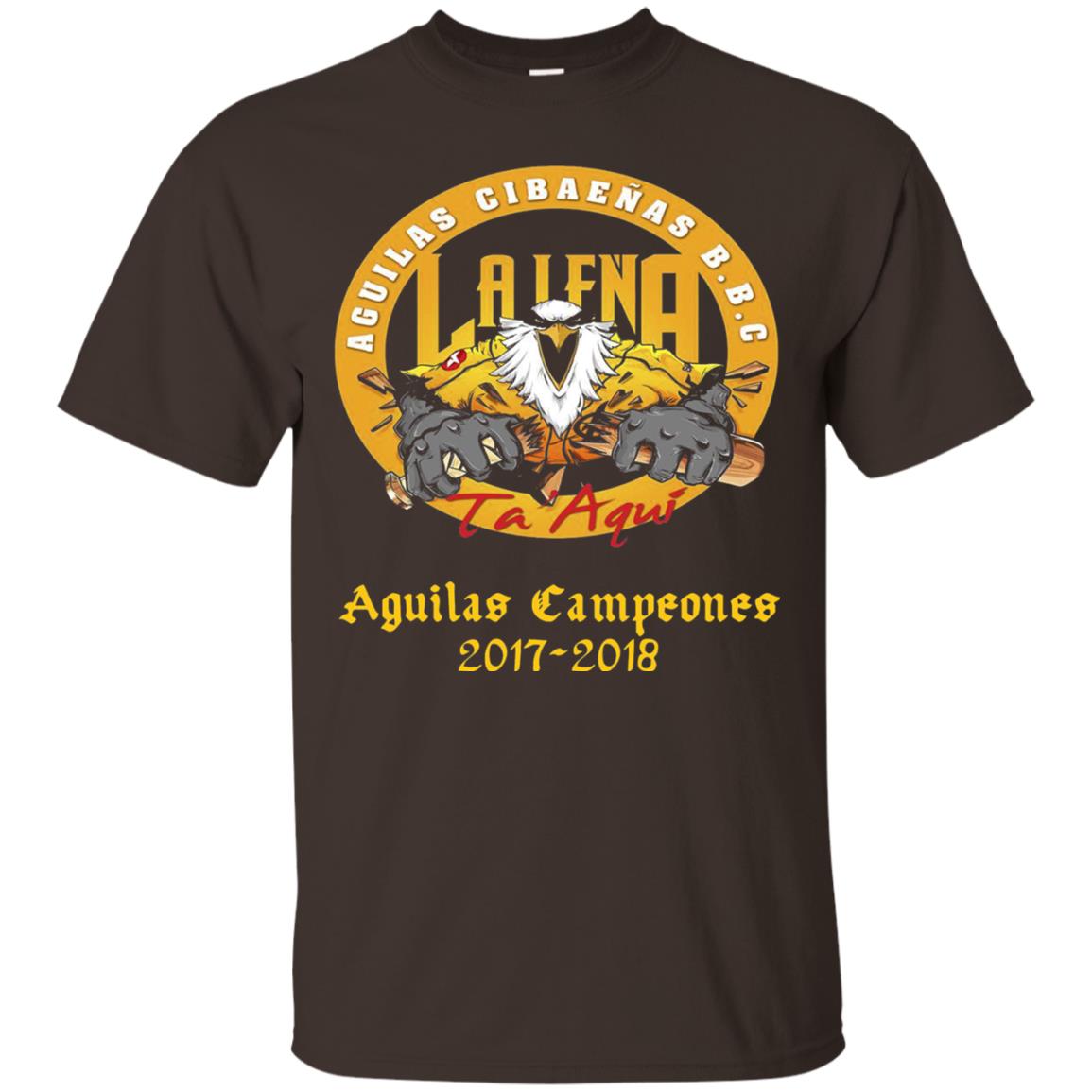 Baseball Lover T-shirt Aguilas Cibaenas Campeones 2017-2018 Dark Chocolate