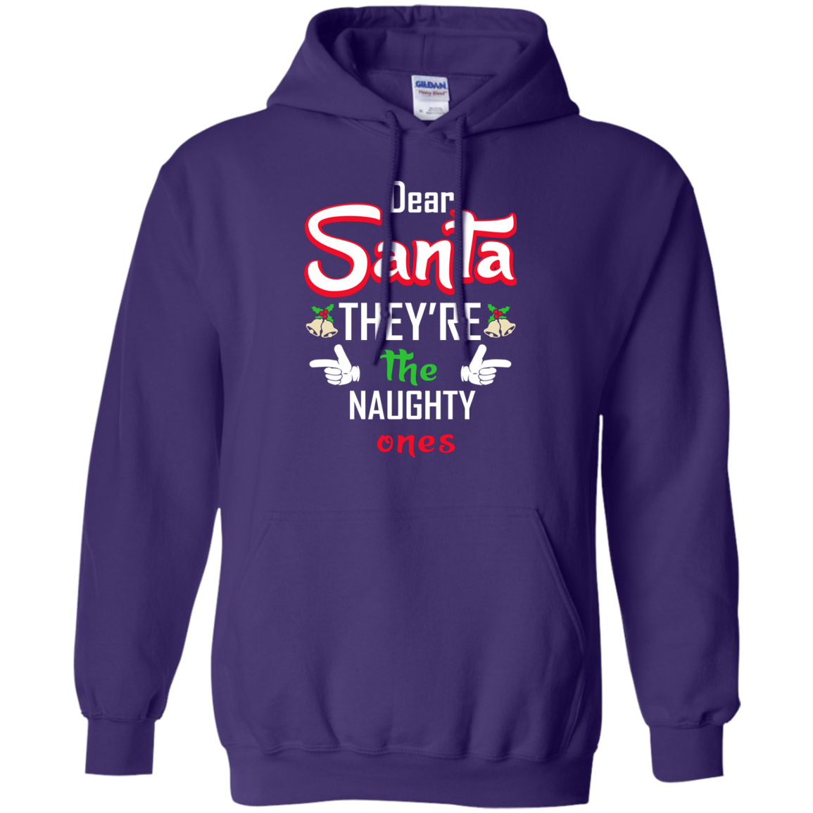 Christmas T-Shirt Dear Santa They're The Naughty Ones Purple