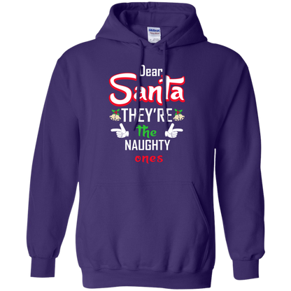 Christmas T-Shirt Dear Santa They're The Naughty Ones Purple