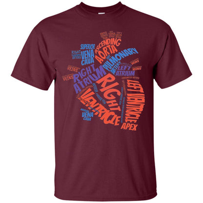 Anatomical Heart T-shirt Maroon