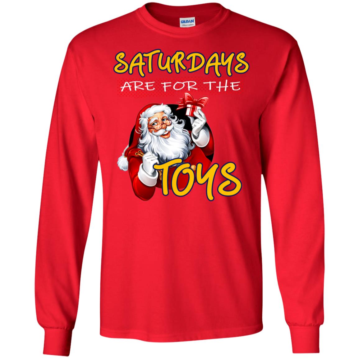 Saturdays Are For The Toys Santa X-mas Gift Shirt Red