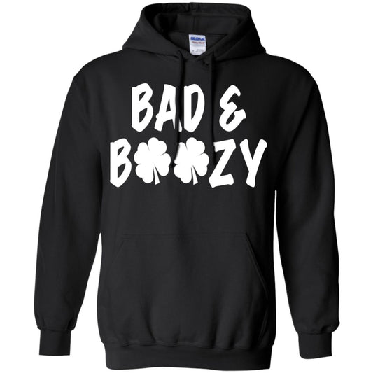 Bad And Boozy St. Patrick_s Day T-shirt Black
