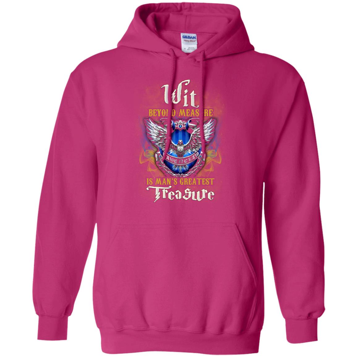 Wit Beyond Measure Is Man's Greatest Treasure Ravenclaw House Harry Potter Fan ShirtG185 Gildan Pullover Hoodie 8 oz.