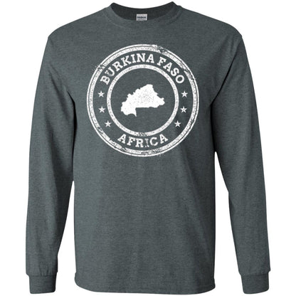 Burkina Faso Africa Passport Stamp T-shirt Dark Heather