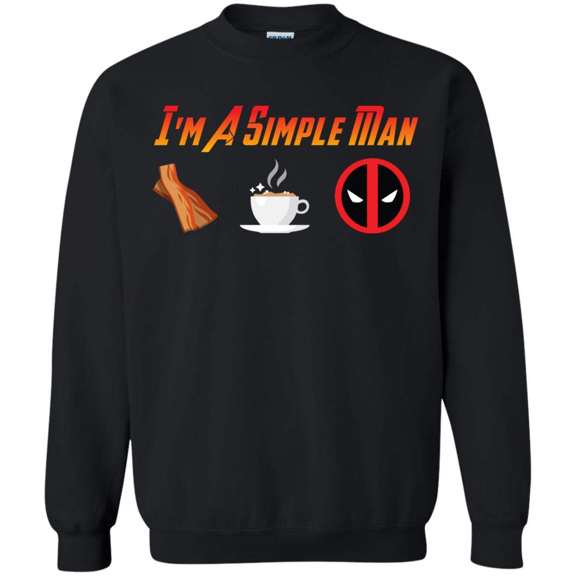 I_m A Simple Man Bacon Coffee And Deadpool Shirt For Man