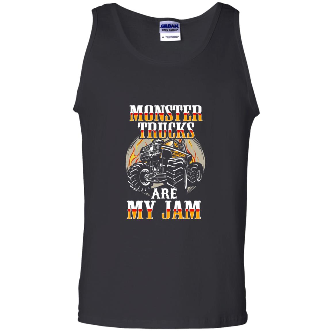Funny Trucker T-shirt Monster Truck Are My Jam Black