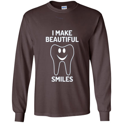 Dentist T-shirt I Make Beautiful Smiles Dark Chocolate
