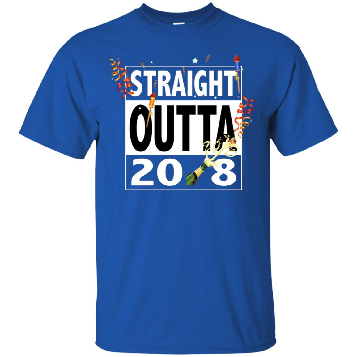 Straight Outta 2018 New Year 2019 Gift Shirt Royal