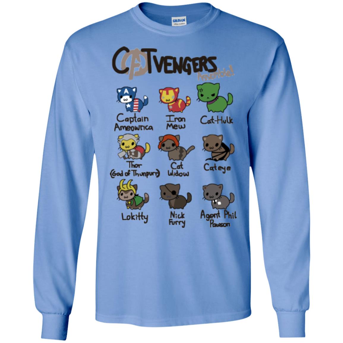 Catvengers Cat Lover Shirt Carolina Blue