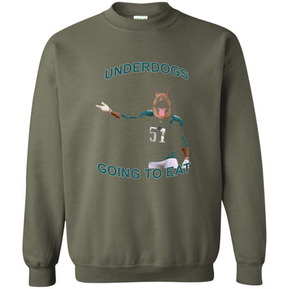 Football T-shirt Underdogs Going To Eat Military Green