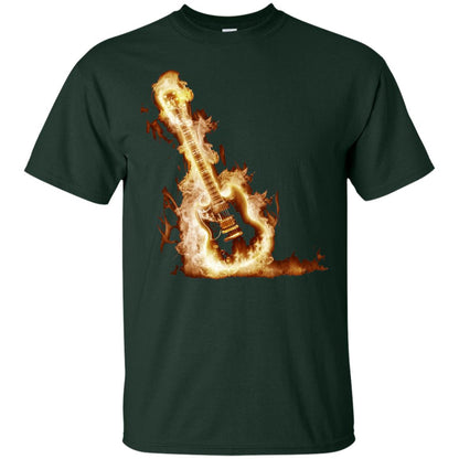 Rock Guitar On Fire T-shirt Forest