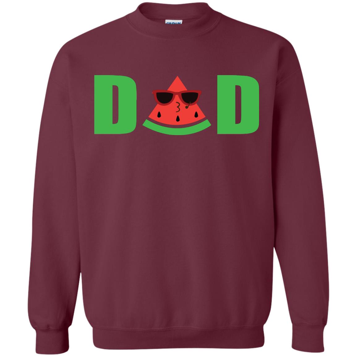 Dad Watermelon Funny Summer Melon Fruit Shirt For Daddy Maroon