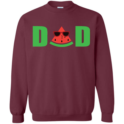 Dad Watermelon Funny Summer Melon Fruit Shirt For Daddy Maroon