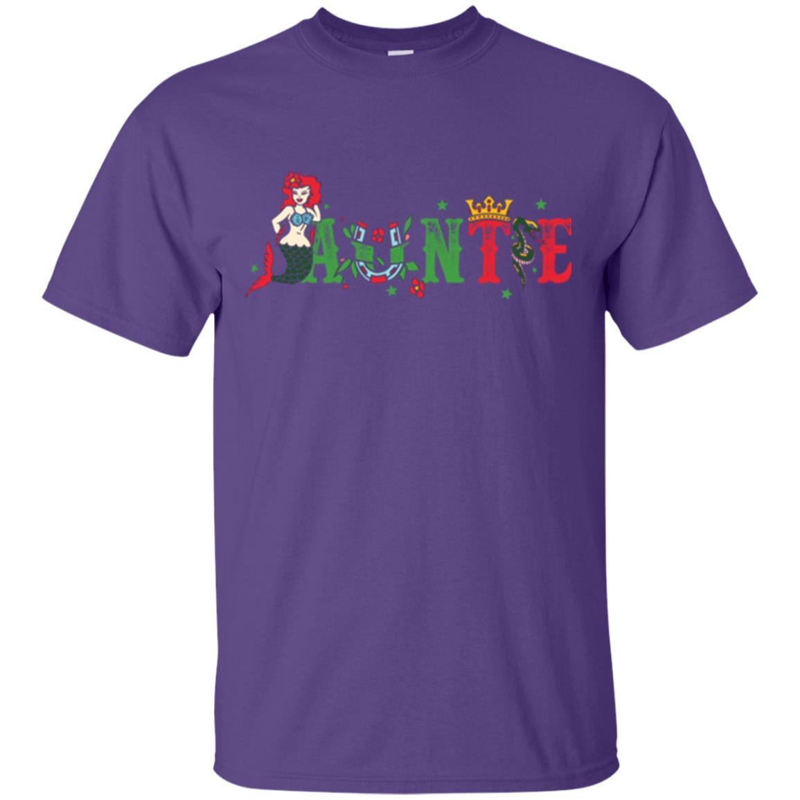 Aunt T-shirt Mermaid Auntie T-shirt Purple