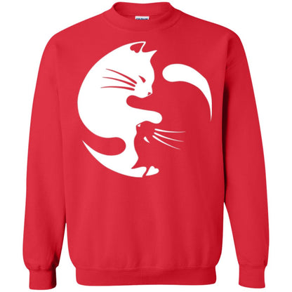 Ying Yang Cat T-shirt Red