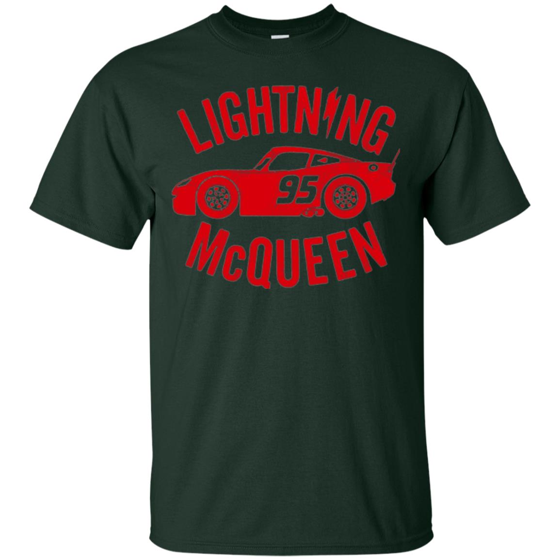 Pixar Cars Lightning 95 Mcqueen Vintage Graphic T-shirt Forest Green