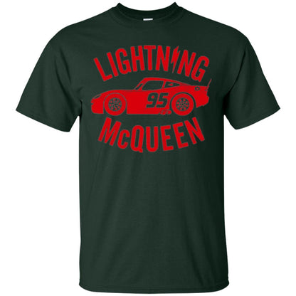 Pixar Cars Lightning 95 Mcqueen Vintage Graphic T-shirt Forest Green
