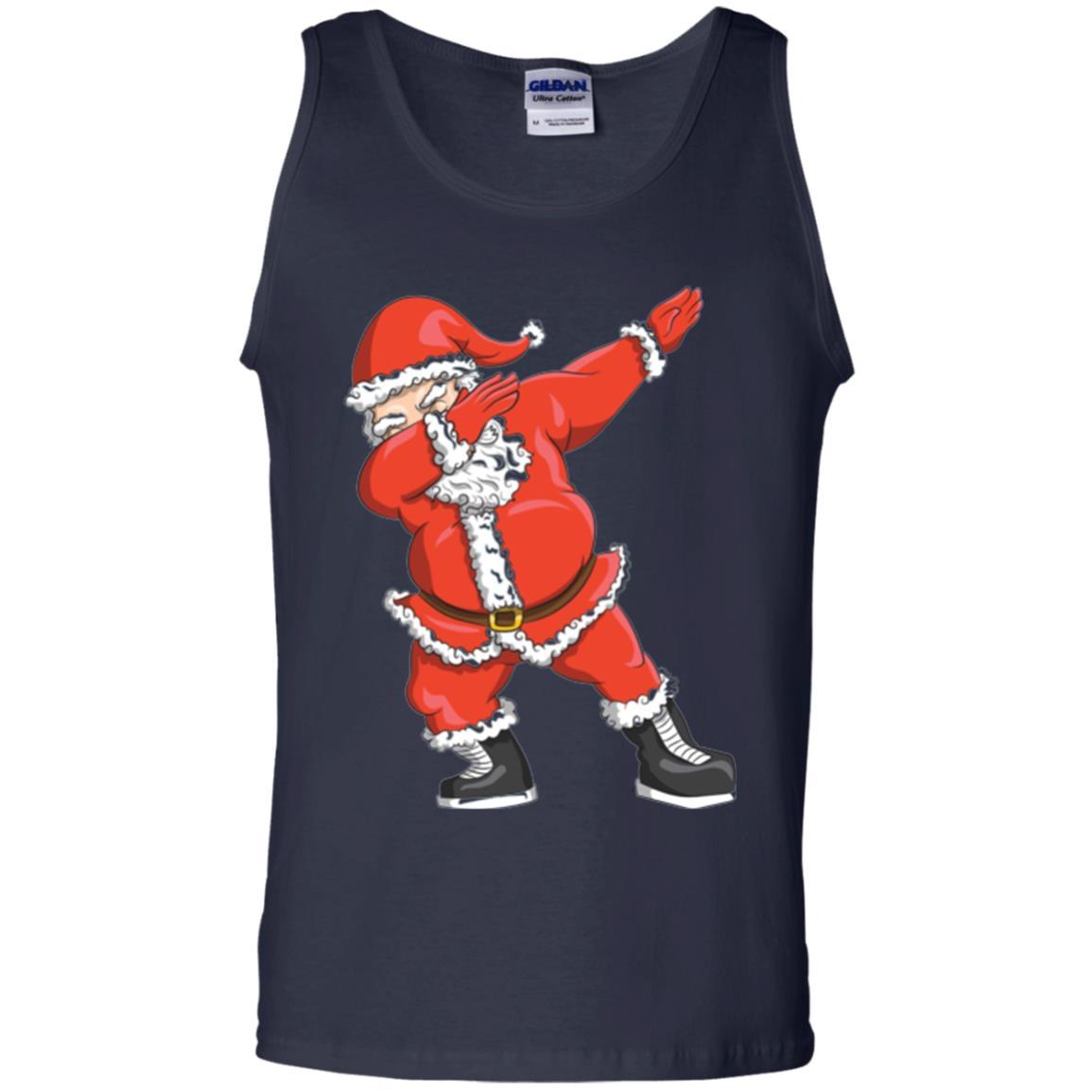 Funny Christmas T-shirt Dabbing Santa Claus Navy