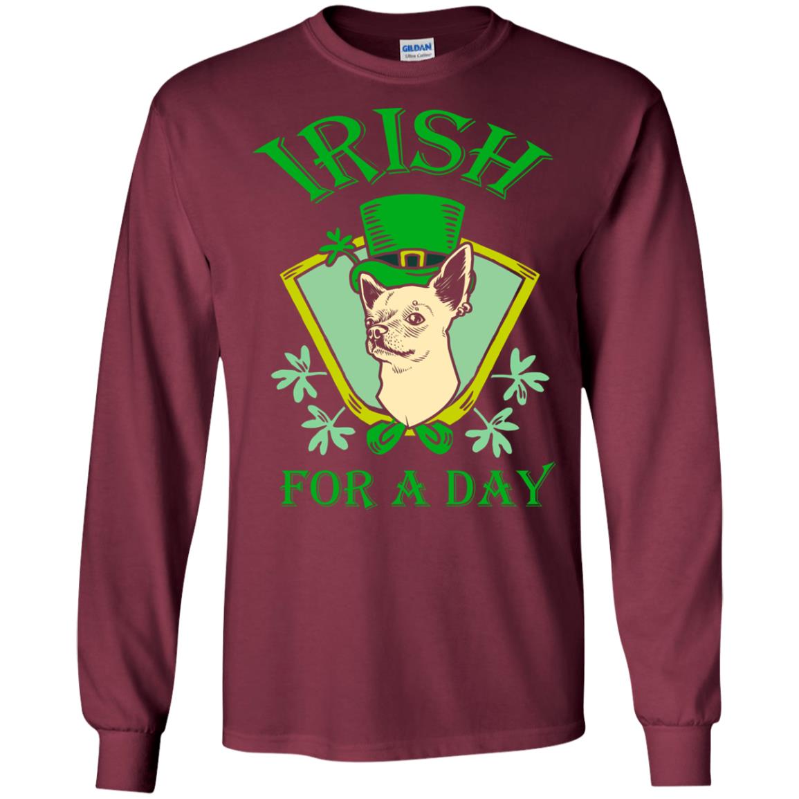 Saint Patrick's Day T-shirt Irish For A Day Maroon