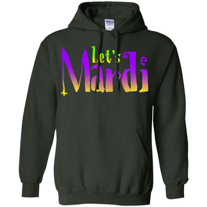 Mardi Gras T-shirt Let's Mardi Forest Green