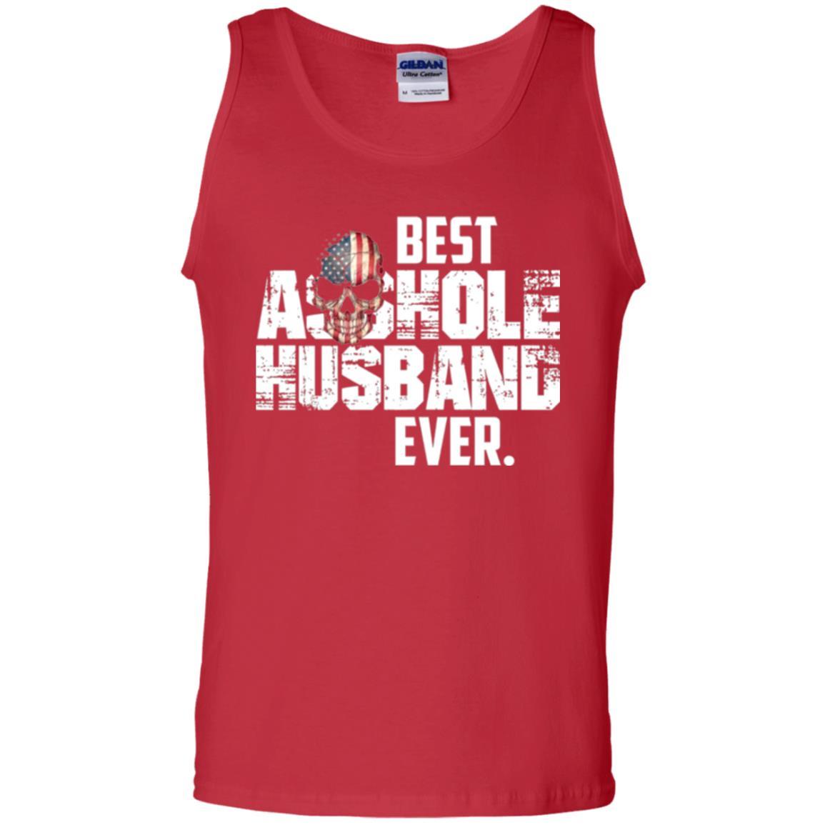 Husband T-shirt Best Asshole Husband Ever T-shirt Red