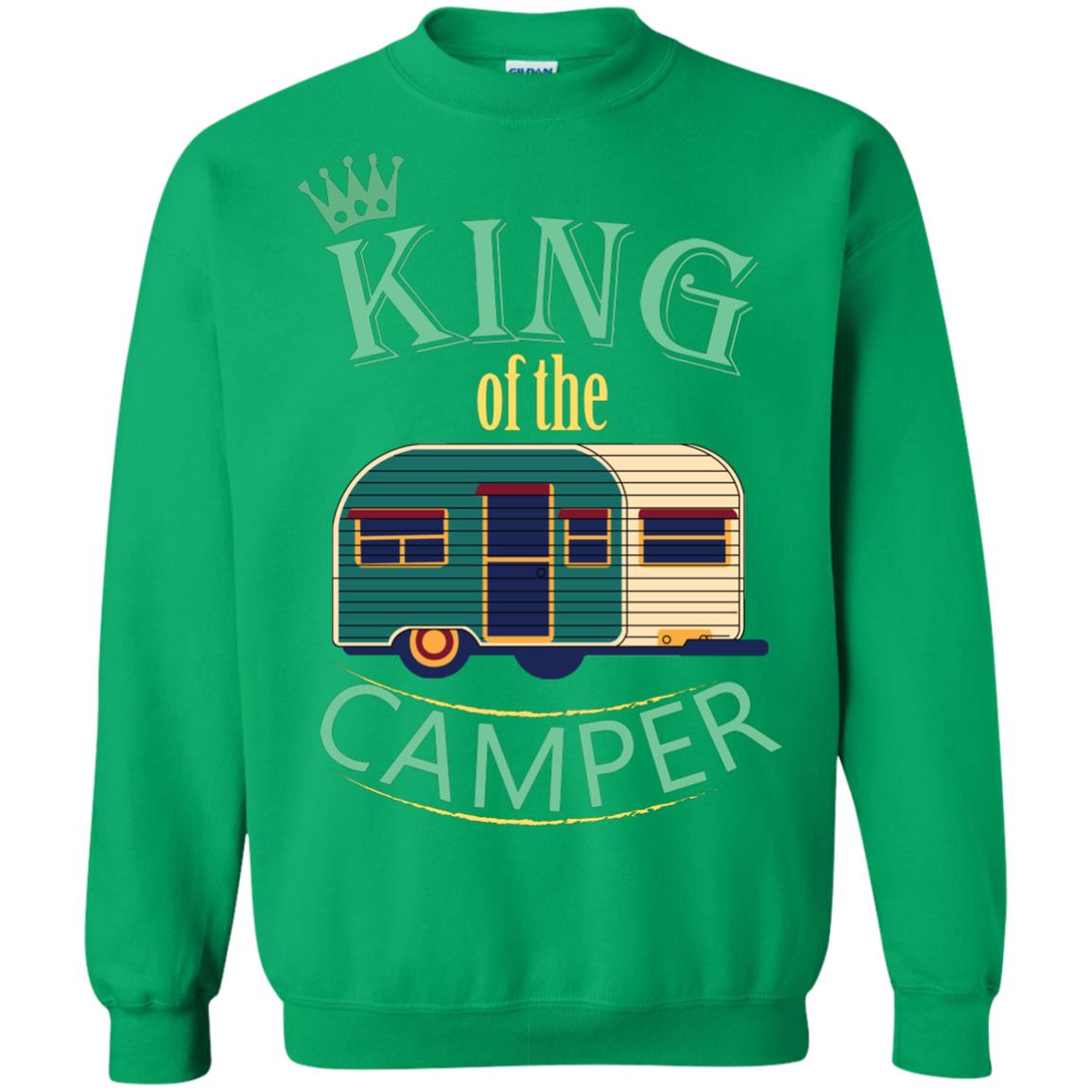King Of The Camper Camping Lover Shirt Irish Green