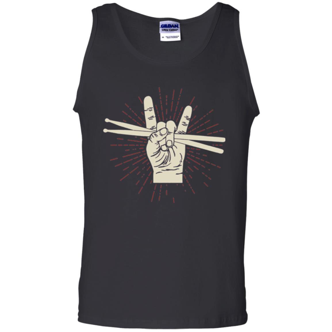 Drummer T-shirt Drumsticks Percussion Rock Black
