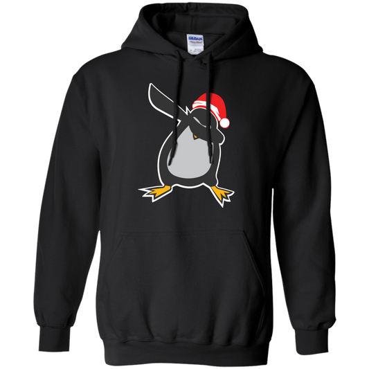 Christmas T-Shirt Dabbing Penguin Black