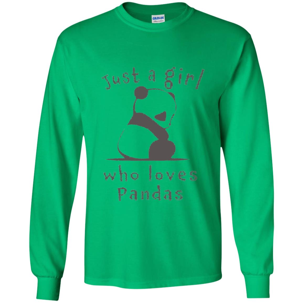 Panda Lover T-shirt Just A Girl Who Lover Pandas Irish Green