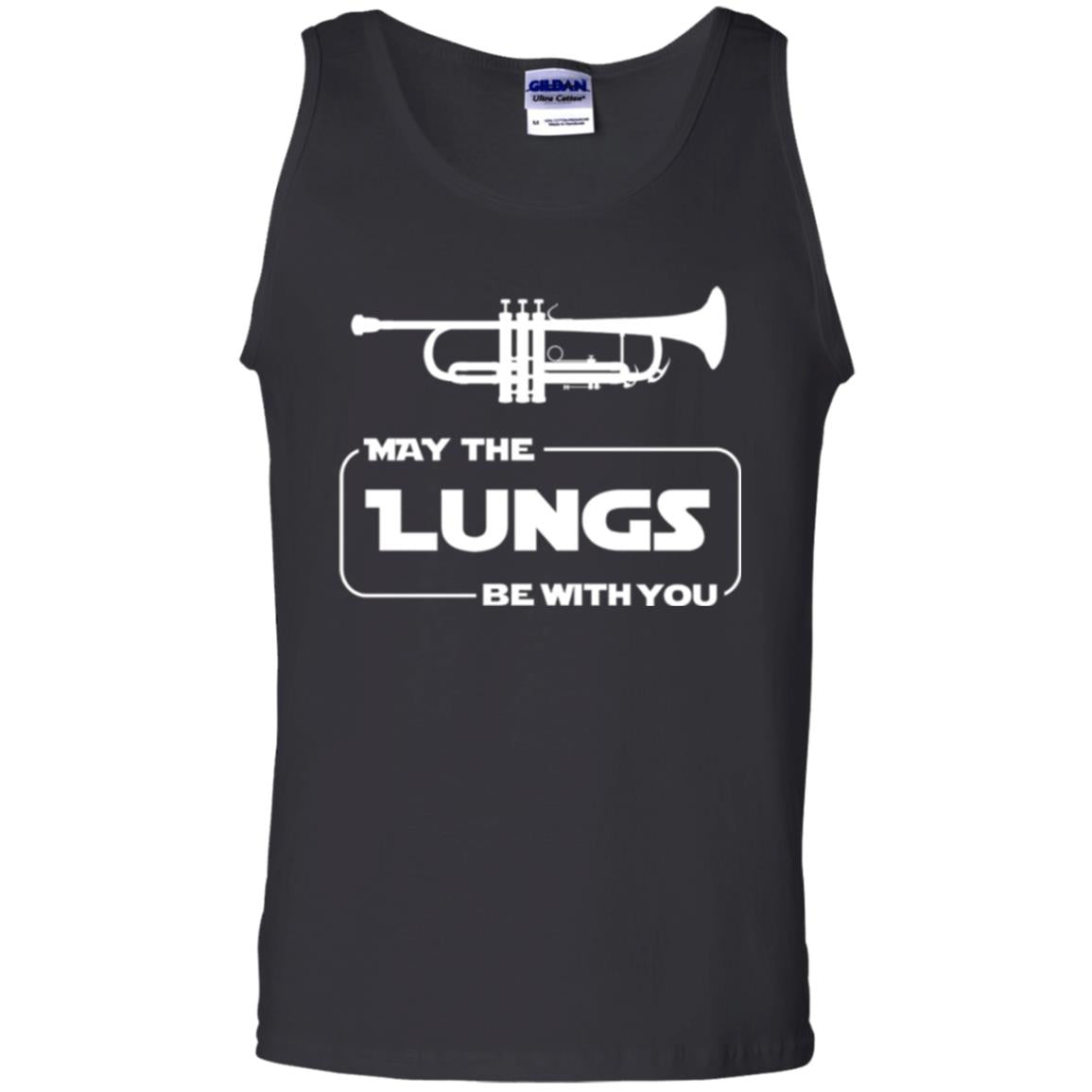 Funny Trumpet Player T-shirt May The Lungs Be With You Black