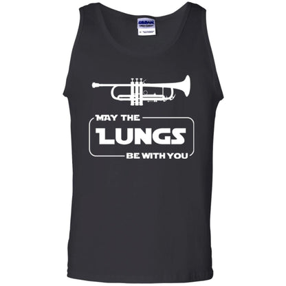 Funny Trumpet Player T-shirt May The Lungs Be With You Black