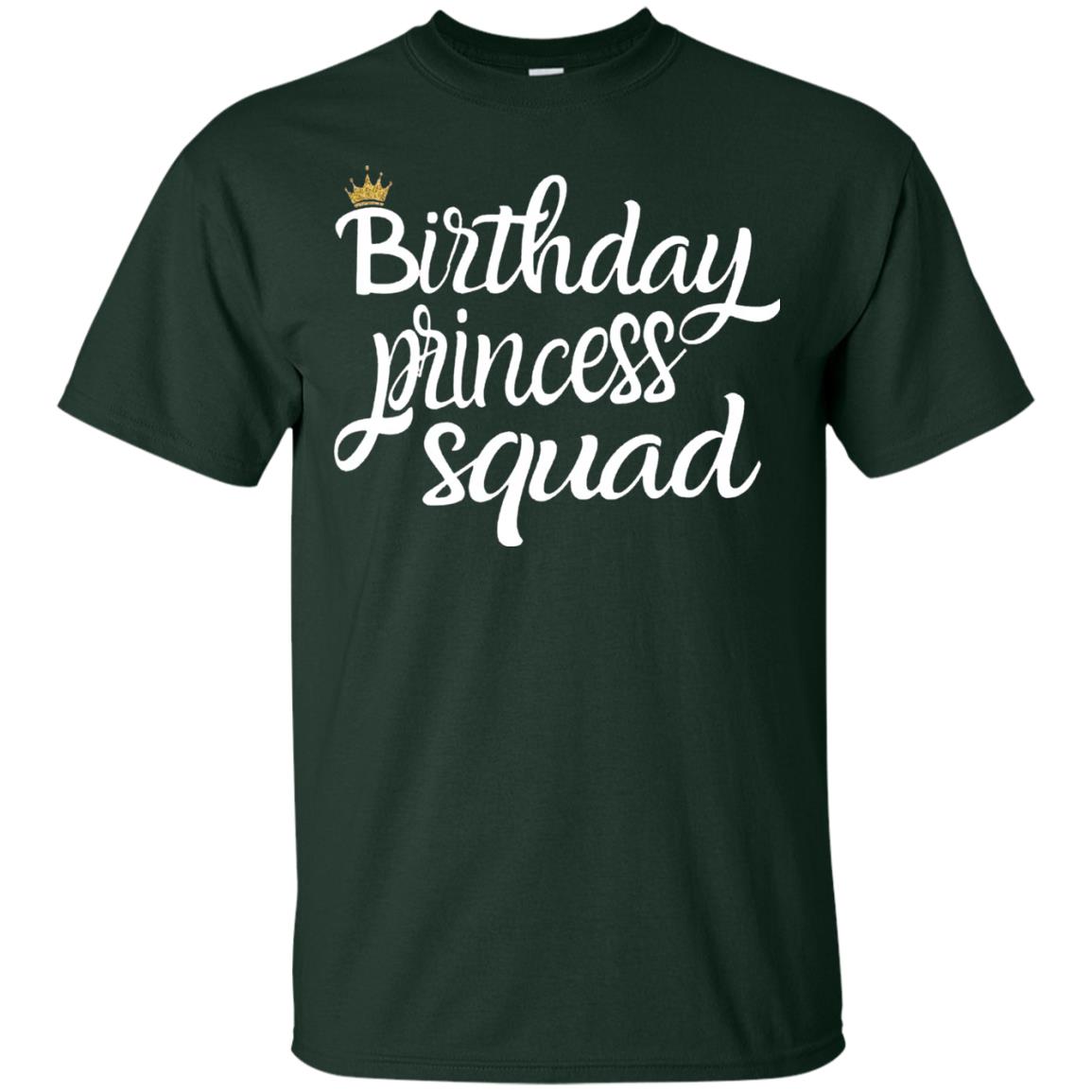 Birthday T-shirt Princess Squad Forest Green
