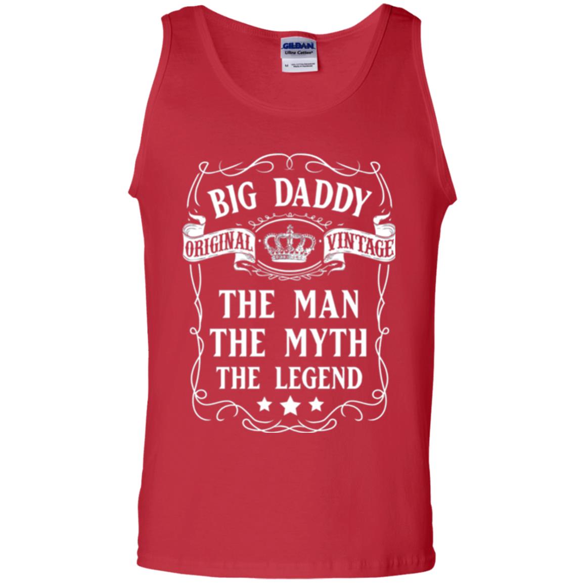Big Daddy Original Vintage The Man Myth Legend Grandfather T-shirt Red