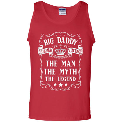 Big Daddy Original Vintage The Man Myth Legend Grandfather T-shirt Red