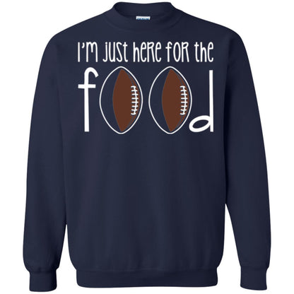 Football Lover T-shirt I_m Just Here For The Food Navy