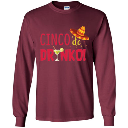 Cinco De Drinko Cinco Mayo 2018 Drinking T-shirt Maroon