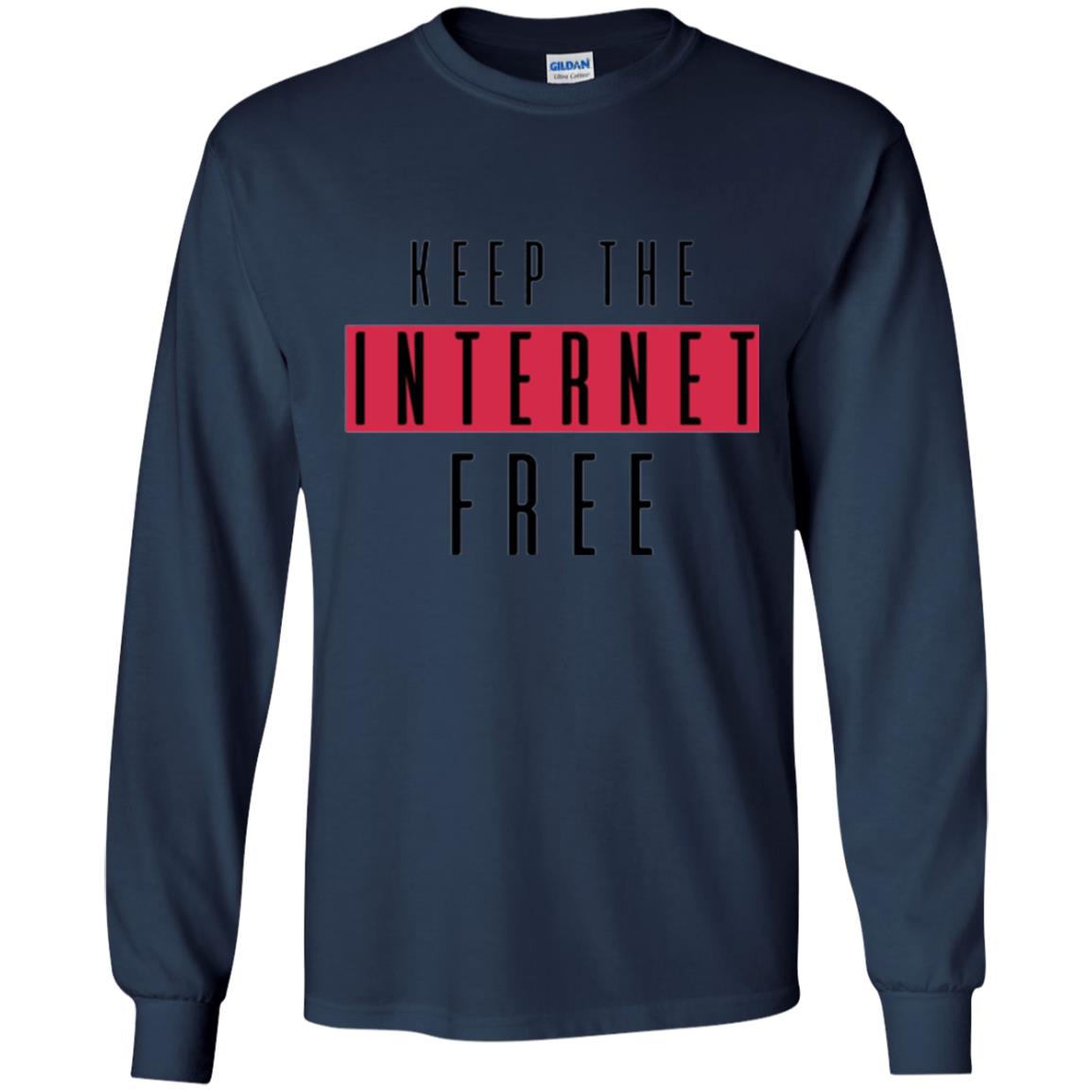 Keep The Internet Free T-shirt Navy