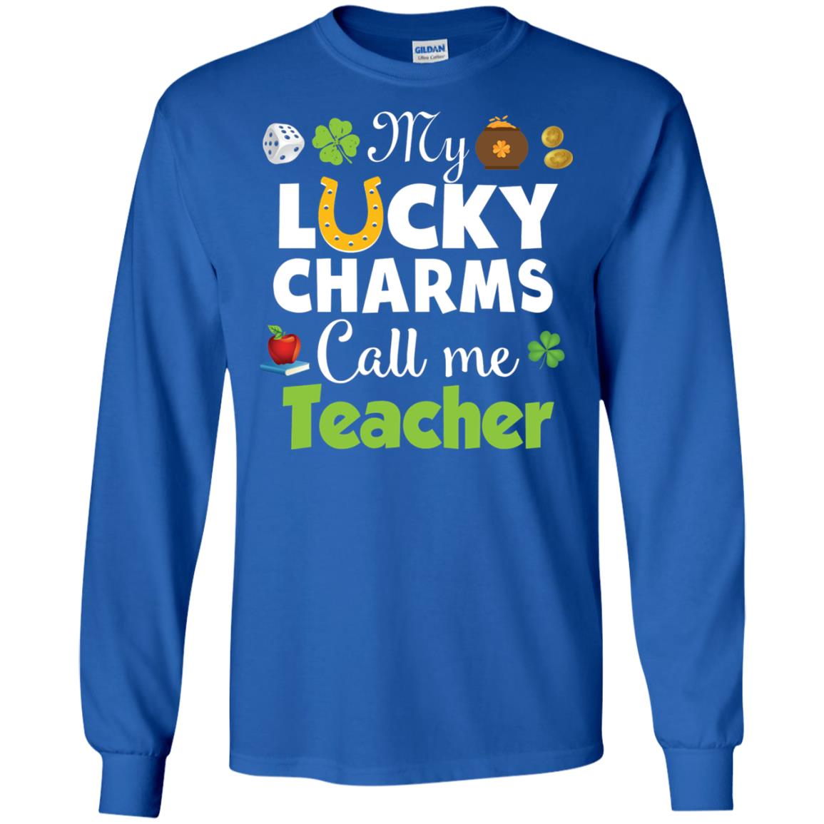 My Lucky Charms Call Me Teacher St Patricks Day T-shirt Royal