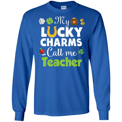 My Lucky Charms Call Me Teacher St Patricks Day T-shirt Royal