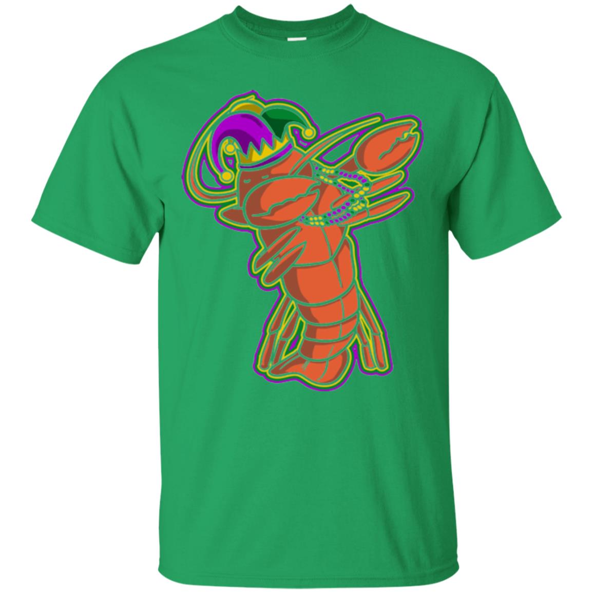 Dabbing Mardi Gras Crawfish T-shirt Mardi Gras Gift Shirt Irish Green