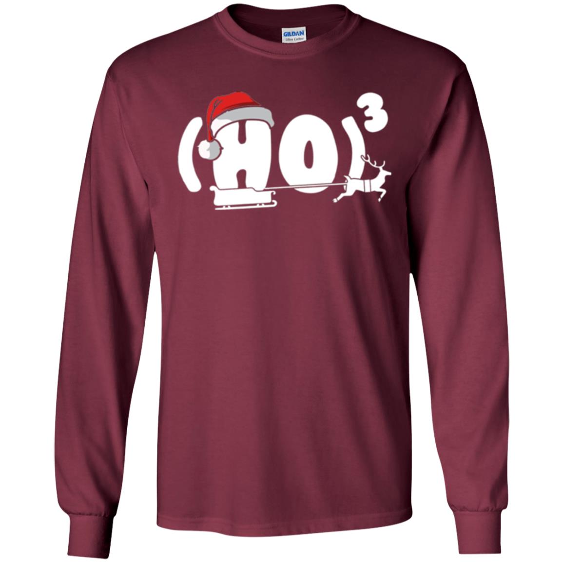 Christmas T-shirt Ho Ho Ho Maroon