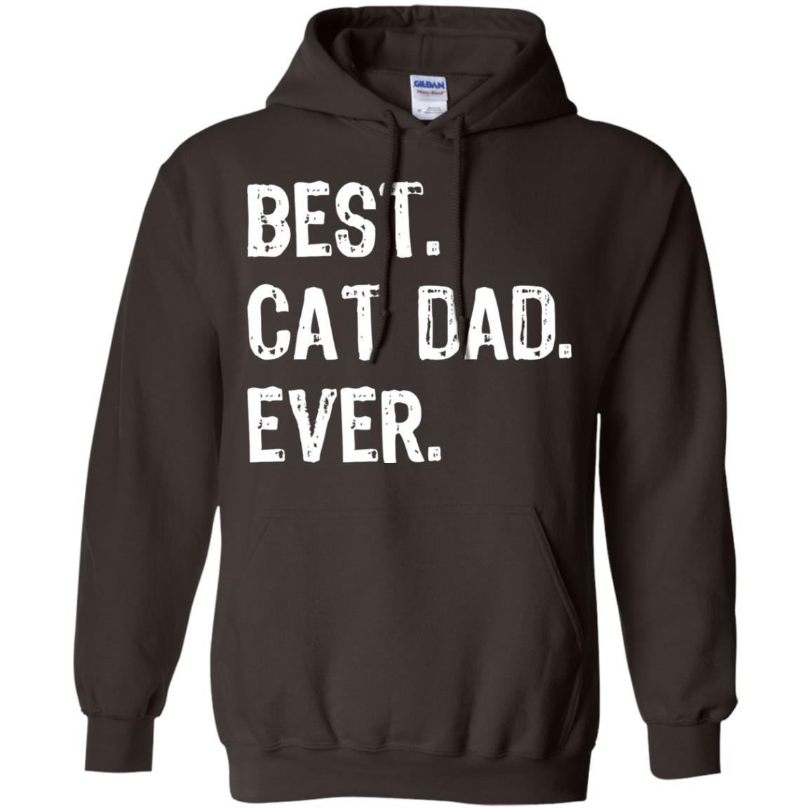 Cat Lover T-shirt Best Cat Dad Ever Dark Chocolate