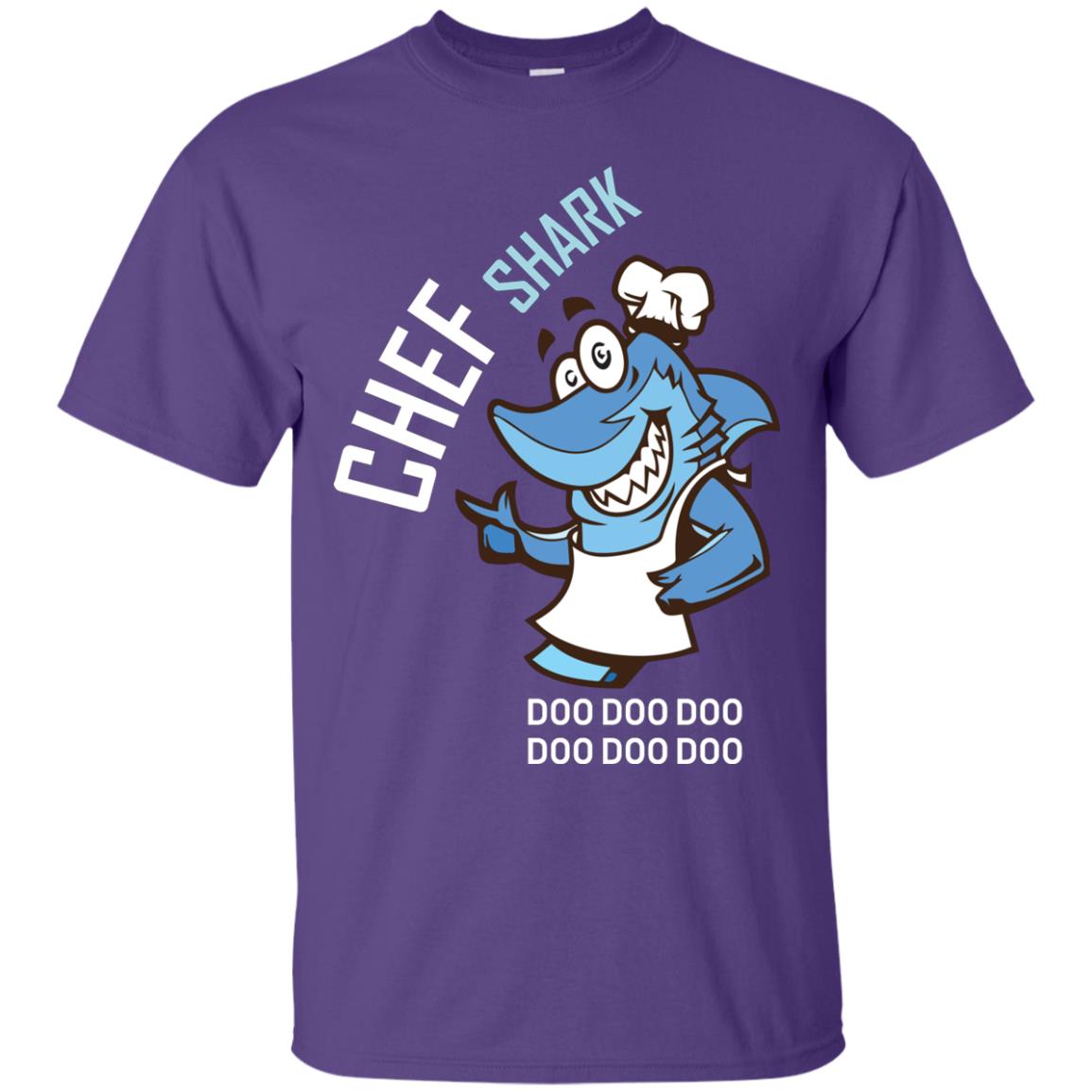 Chef Shark Doo Doo Doo Shirt For Cooker Purple