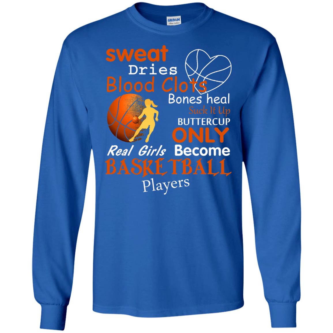 Basketball Shirt Real Girls Become Basketball Players Royal
