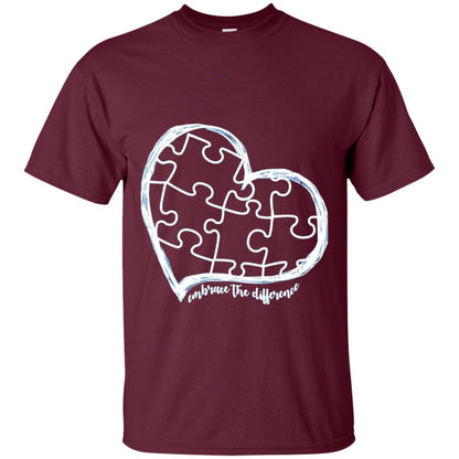 Autism Awareness Shirt Embrace Differences Maroon