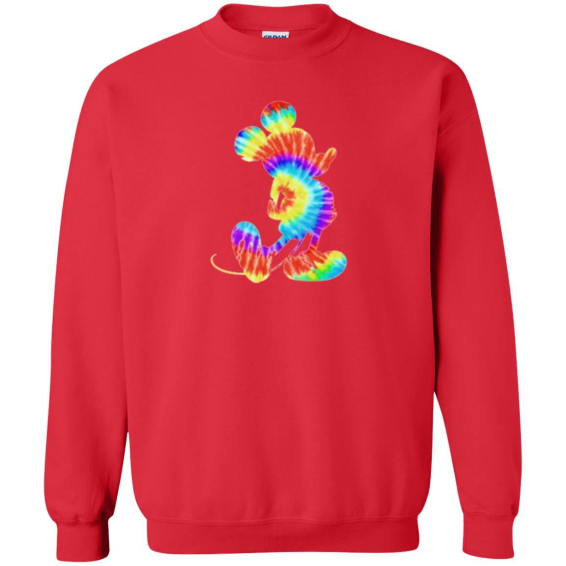 Cartoon T-shirt Tie-dye Mickey Mouse T-shirt Red